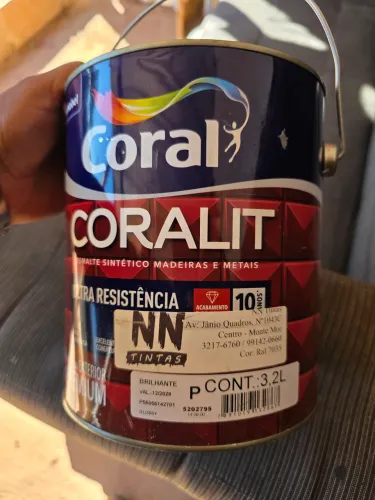 Tinta Coralit Coral Brilhante RAL 7035 3,2L - Lote com 52 Latas Novas