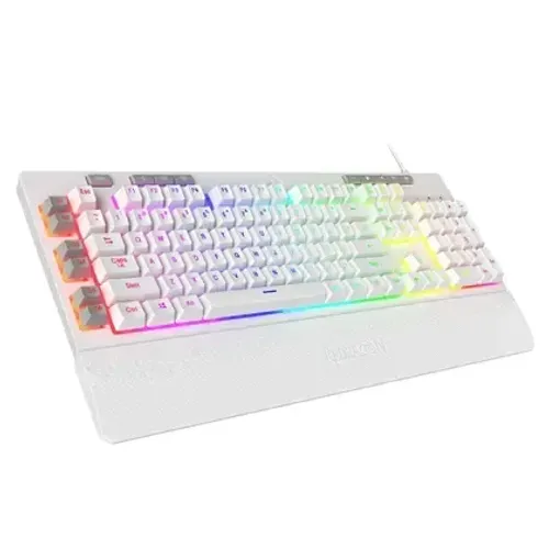 Teclado De Membrana Multimídia Branco Redragon K512 Shiva