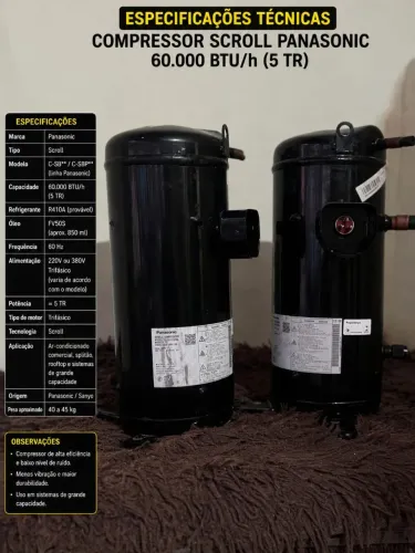 Vende-se compressor de ar-condicionado de 60.000 novos 
