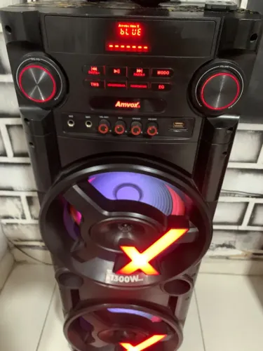 Caixa de Som Amplificada Torre Amvox 1300w