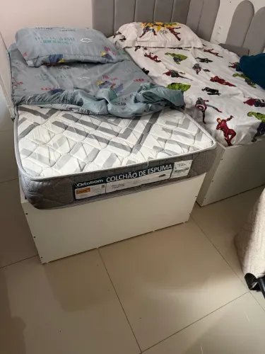 Cama - 2 colchão Infantil e 2 Baú de MDF + Colchão Ortobom?
