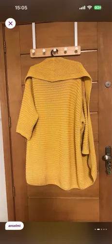 Casaco Anselmi tricot mostarda tamanho único