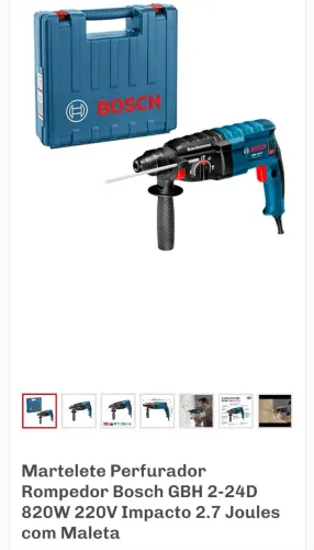 Martelete Bosch nunca usado obs:127v 