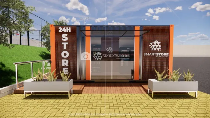 Mini mercados e containers