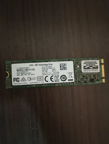 SSD M.2 SATA de 256 GB da Lite On, praticamente novo!