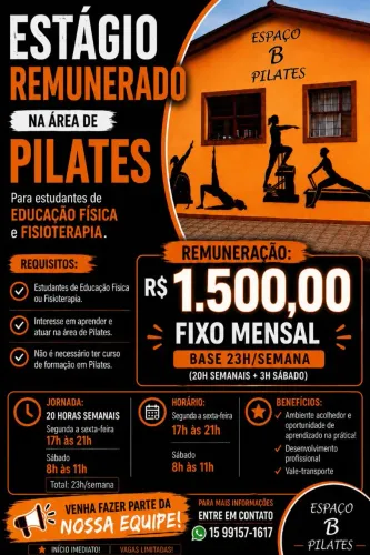 Vaga de estágio Pilates