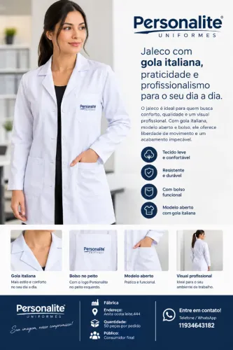 ? Jalecos personalizados: profissionalismo em cada detalhe!