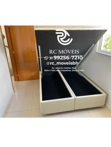 Cama Box Baú Casal Bipartido 1.38x1.88 - Blindada Direto da Fábrica
