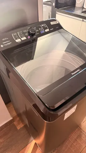 Máquina de Lavar Panasonic 12kg Titanium Black - Excelente Estado