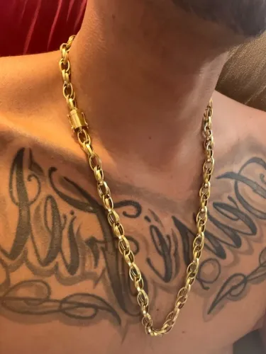 Cordão ouro18k meia corda 70cm