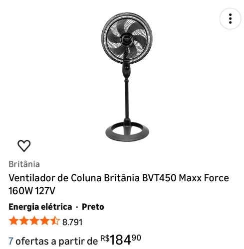 Ventilador potente . Ventilação forte!!!