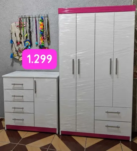Guarda Roupa e Cômoda 100% MDF