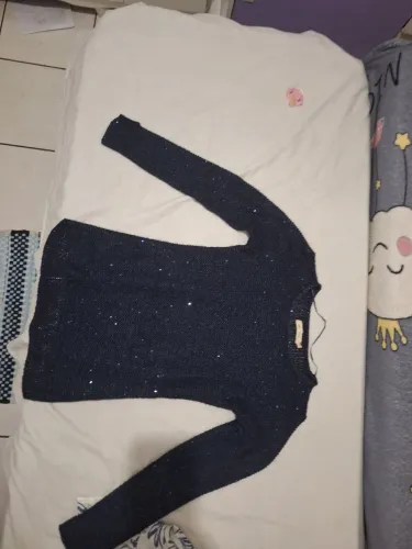Casaco de tricô com paetês 