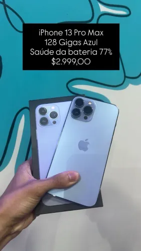 Seminovo: iPhone 13 Pro Max 128gb Azul | Impecável | Loja Física 