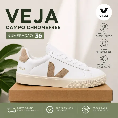 Tênis VEJA Campo Chromofree - [ Importado/ N°: 36 ] FRETE GRÁTIS 