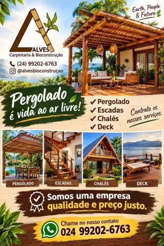 Pergolados,decks,Chalés,estrutura de eucalipto