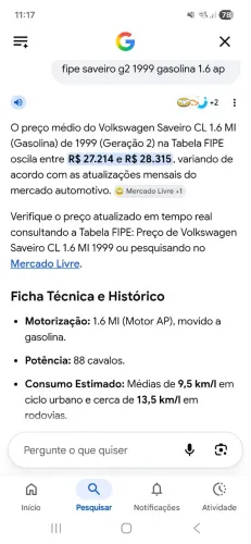 Volkswagen Saveiro CL 1.6 MI / CL/ C 1.6 1999