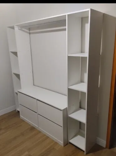 CLOSET CM 4 GAVETAS CABIDEIRO MDF NOVO ENTREGA INSTALAÇÃO GRÁTIS 