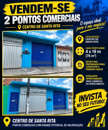 Ponto comercial no centro da santa Rita 