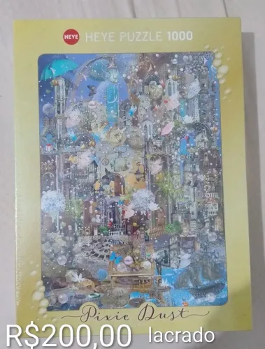Kit com dois quebra cabeças HEYE, 1000 peças, Pixie Dust