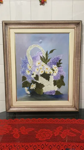 Quadro decorativo flora clássico - Moldura premium | 91x76 
