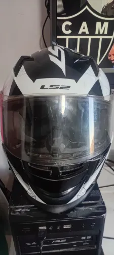 Capacete LS2 drake preto/branco