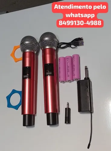 Microfone sem fio Recarregável