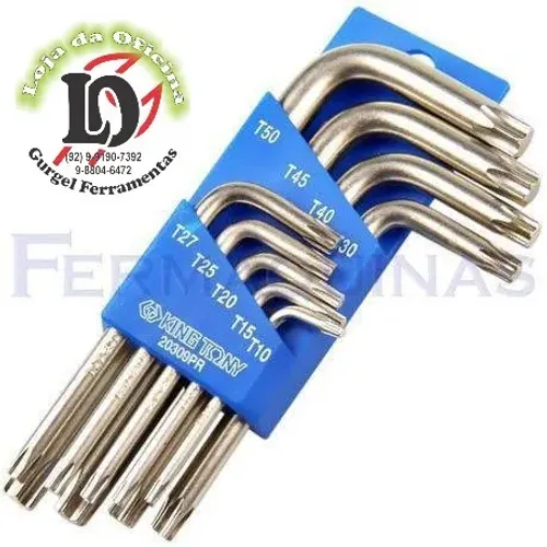 Jogo Chave "L" Tipo Torx c/ 09 pcs - King Tony-KT20309PR