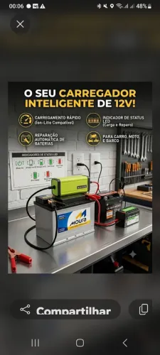 Carregador de Bateria automotivo.