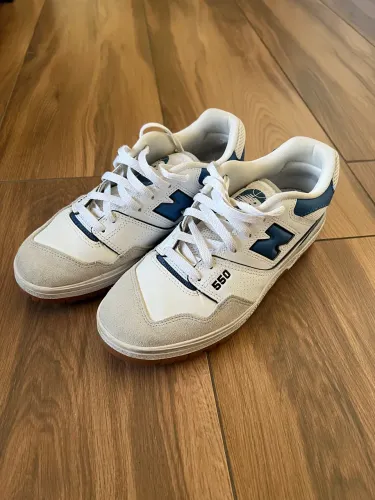 New balance 550 branco e azul 39