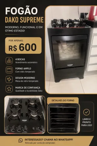 Vendo Fogão Dako supreme