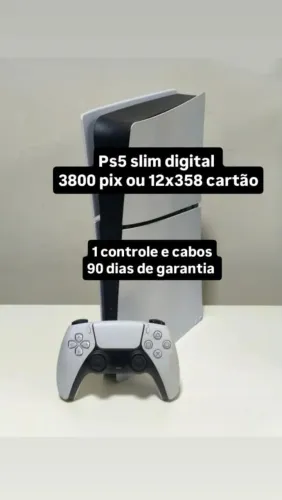 Ps5 Slim Digital seminovo 90 dias de garantia