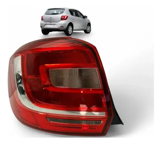 Lanterna Traseira Renault Sandero Esquerda 2016 A 2020 Origi Esquerdo/motorista Vermelho