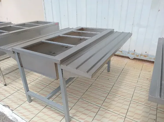 BANHO MARIA P 4 GNS KENTES COM ABAS EM AÇO INOX 304