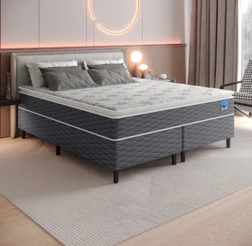 Cama Box Queen Molas Ensacadas 158x198 Pillow Top Umaflex
