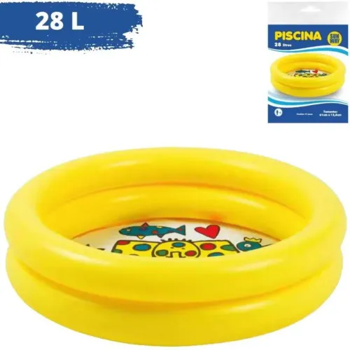 Piscina 28 litros redonda inflável nova sun way