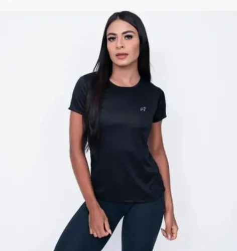 Camiseta Feminina Dry Fit Preta P