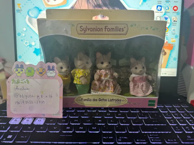 Familia dos gatos listrados - sylvanian families