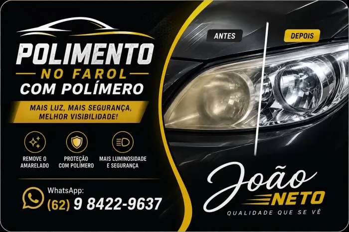 Polimento de Farol Com Polímero 