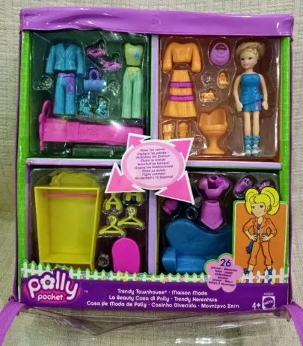 Polly Pocket Trendy Townhouse Playset da Mattel 2003 excelente estado
