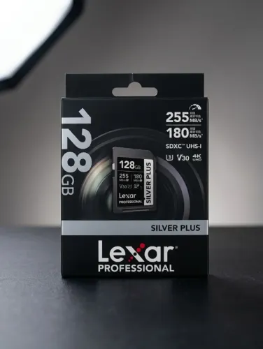Cartão de Memória Lexar Professional 128GB SILVER PLUS SDXC UHS-I - 255MB/s