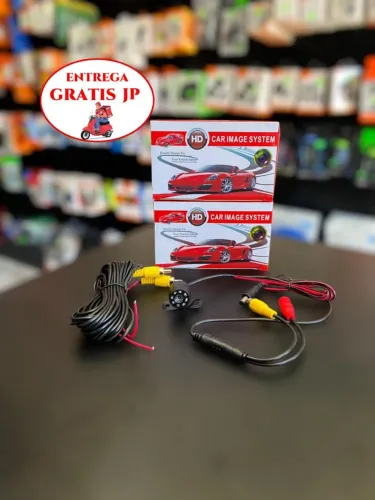 CÂMERA DE RÉ AUTOMOTIVA 8 LEDS HD INFRAVERMELHO VISÃO NOTURNA COLORIDA