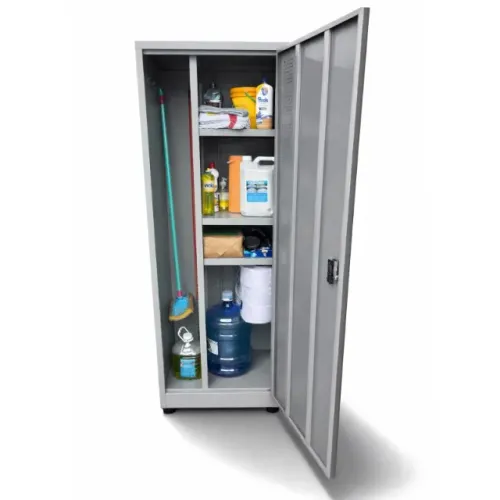 Armário de Aço Multiuso para Lavanderia 1 Porta com Chave - 190x64x45 cm