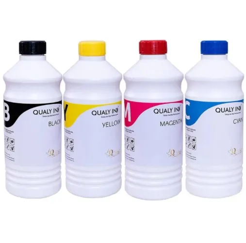 KIT 4 CORES TINTA HP QUALY-INK CORANTE COMPATÍVEL COM HP PRO *W 8610 1L