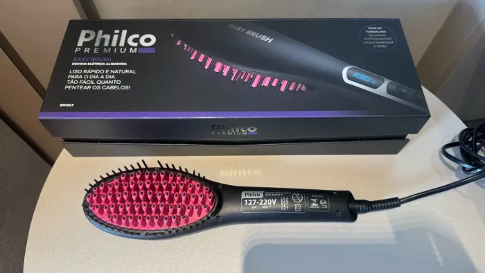 Escova Elétrica Alisadora Philco Premium Easy Brush - Bivolt