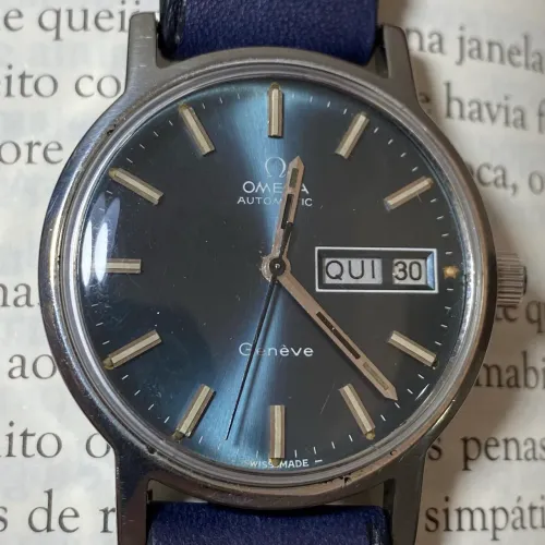 Omega Geneve ?Day/Date? Blue Dial