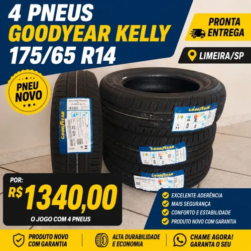 4 Pneus Goodyear 175/65R14 Novos Melhor Preço de Limeira