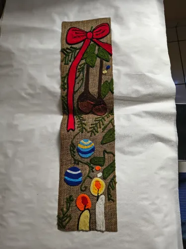 Tapeçaria de parede de bordado decorativo 