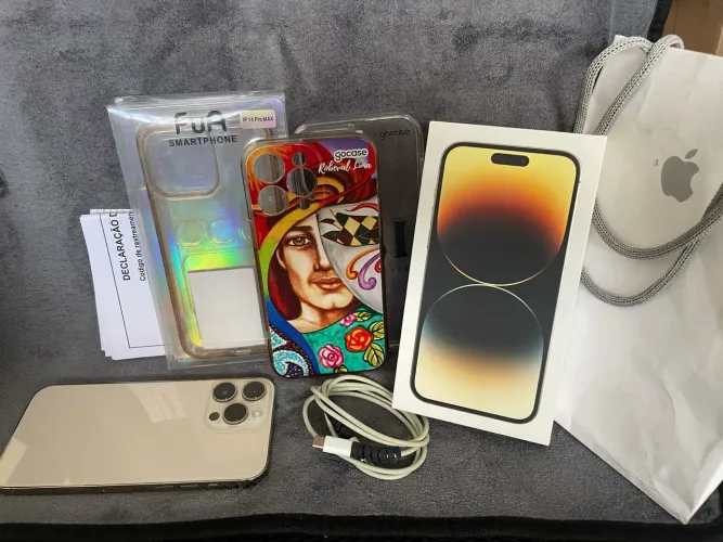 iPhone 14 Pro Max Dourado - 512gb Modelo com Chip Fisico e E-sim