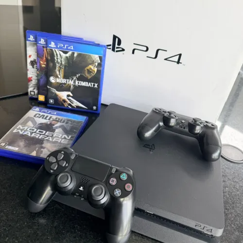 VENDO PS4 SLIM 1TB - ESTADO DE NOVO!